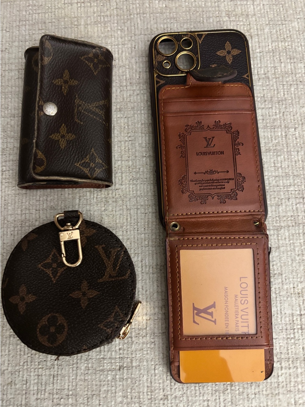 Brown Monogram Canvas wallet keychain and accessories…